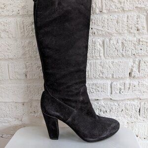 GEOX SUEDE HEELED BOOTS